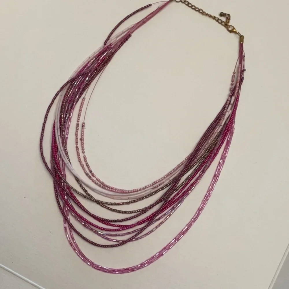 NWOT Multi-Strand Pink Beaded Necklace